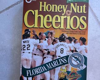 General Mills Honey Nut Cheerios Florida Marlins 1997 World Series Champions Cereal Box