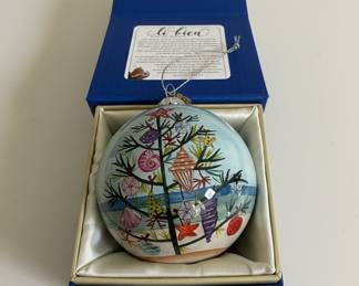 Li Bien Hand-Painted Glass Ornament - Coastal Christmas Tree