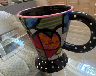 Romero Britto "Heart" Ceramic Mug