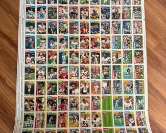 1989 Topps Football Card Sheet ~ Set of 4