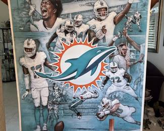 2022 Miami Dolphins Official Team Poster