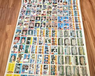 1980 Topps Baseball Card Uncut Sheet ~ Set of 2