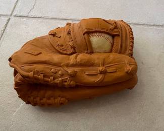 Baseball Glove Trinket Box with Baseball
