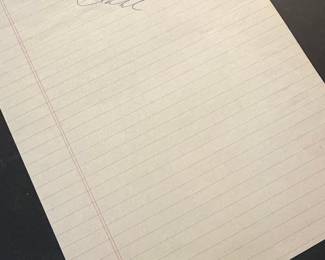 Autographed Note by Kyle MacLachlan