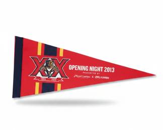 Florida Panthers 20th Anniversary Opening Night 2013 Pennant