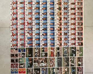 1980 Topps Baseball Card Uncut Sheet