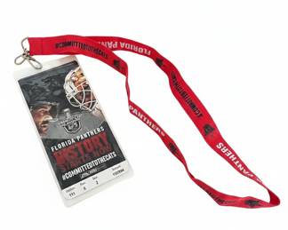 Florida Panthers Stanley Cup Playoffs 2016 Lanyard and Ticket Stub