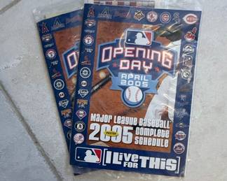 2005 Major League Baseball Opening Day Complete Schedule Poster with Inserts