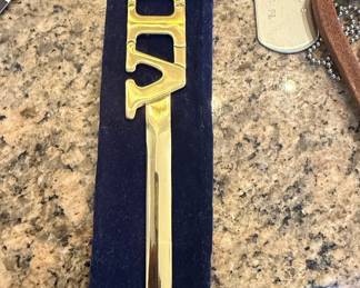 Gold Tone "LOVE" Letter Opener