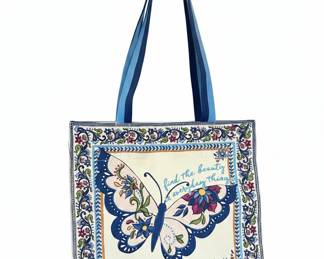 Brighton "Butterfly Garden" Canvas Tote Bag