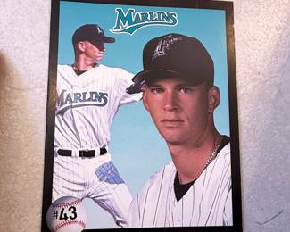 A.J. Burnett Marlins 5x7 card
