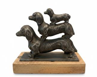 Stacked Dachshund Sculpture