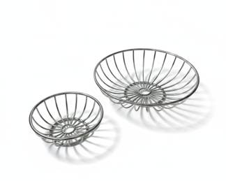 Set of Two Wire Fruit Bowls