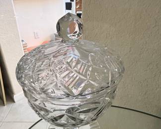 Cut Crystal Covered Candy Dish