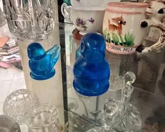 Bluebird of Happiness Glass Figurine