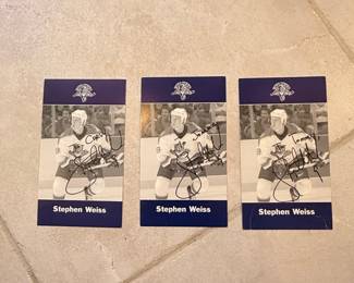 Stephen Weiss Autographed Hockey Cards (3)