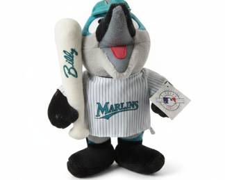 Billy the Marlin Plush Toy with Baseball Bat