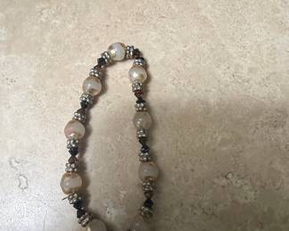 Beaded Bracelet with Glass and Crystal Beads