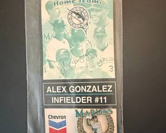 Alex Gonzalez Florida Marlins Commemorative Pin Set