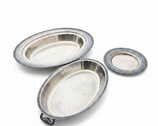 Set of Three Silver-Plated Serving Platters - WM Rogers