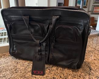 Tumi Alpha Leather Expandable Laptop Briefcase