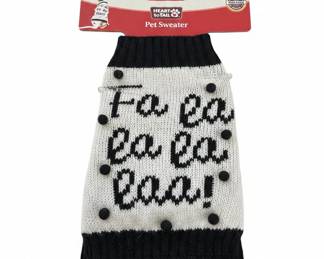 Heart to Tail "Fa la la laa!" Pet Sweater (X-Small)