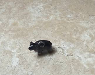 Carved Stone Animal Figurines (Bear and Tiger's Eye) pendant