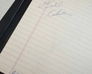 Bill Kilmer Autographed Notebook