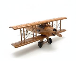 Wooden Biplane Model