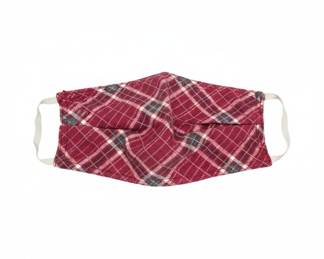 Plaid Fabric Face Mask with Elastic Ear Loops ~ Set of 2