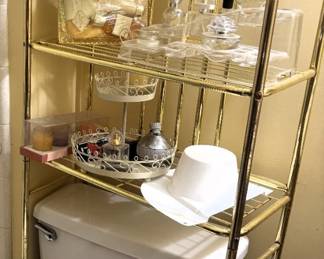 Aimee OverTheToilet Gold Storage Rack