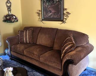 Brown Chenille Sofa
