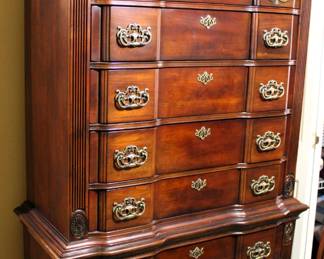 Mahogany Kathy Ireland Home Queen Highboy Dresser