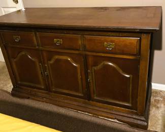 Vintage Cherry Wood Sideboard Cabinet