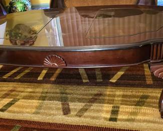 Glass Wood Coffee Table