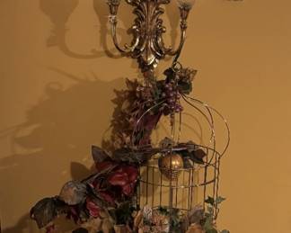 Metal Decorative Bird Cage Stand