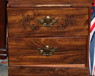 Traditional Dark Pine Nightstand