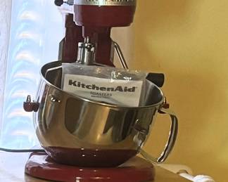 Red KitchenAid Professional 5 Plus Series BowlLife Stand Mixer