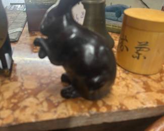 Rabbit iron door stop