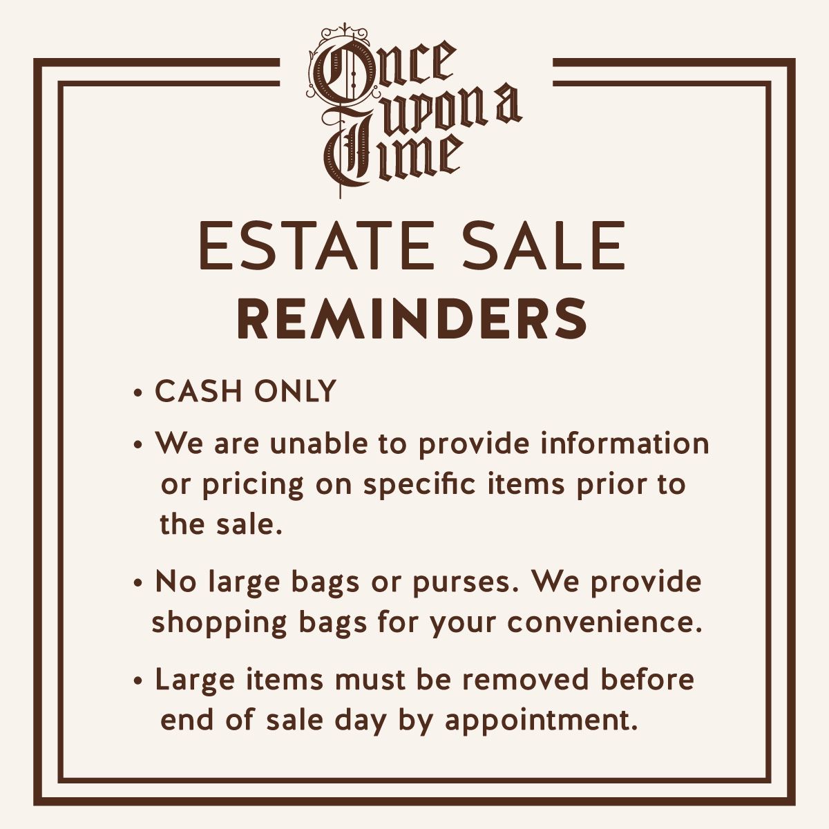 estate sales graphics estate sale reminders