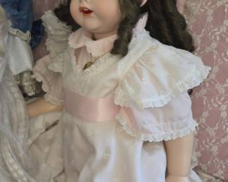 Porcelain Doll with Victorian-style Dress