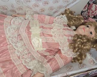 Heirloom Collection "Elegance" Porcelain Doll in Pink Gown
