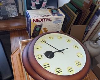 Round Wood-Tone Wall Clock