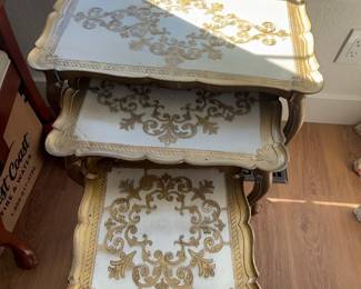Set of Three Italian Florentine Nesting Tables