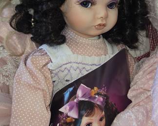 Shy Violet Porcelain Doll by Kay McKee (Hamilton Collection)