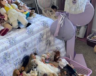 Assorted Fashion Dolls and Stuffed Animals