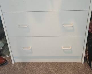 White 3-Drawer Dresser with Bar Pulls