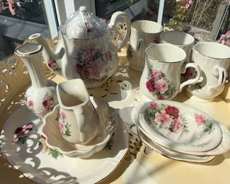 Formalities by Baum Bros. Rose Tea Set