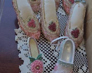 Collection of Decorative Ballet Slippers with Floral Embellishments
