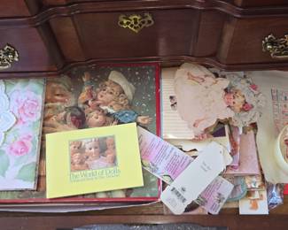 Elke Dröscher "The World of Dolls" Postcard Book and Ephemera Lot